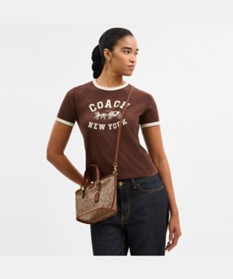 タクシー トート バッグ 21・シグネチャー キャンバス | COACH